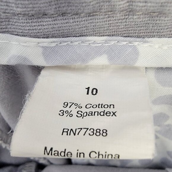 J Crew Womens Favorite Fit Stretch Gray Capri 97% Cotton Pants 10 - Picture 11 of 11